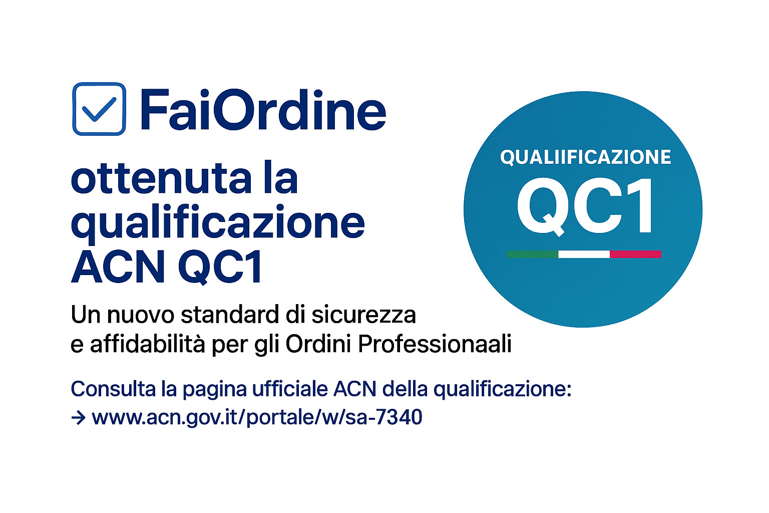 FaiOrdine qualificazione ACN QC1