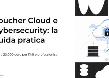 Illustrazione di un cloud protetto da un lucchetto, collegato a server e computer